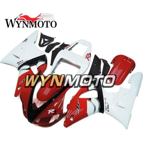 White Red Full ABS Injection Plastics Fairings For Yamaha YZF1000 R1 Year 1998 1999 98 99 Motorcycle Fairing Kit Carenens