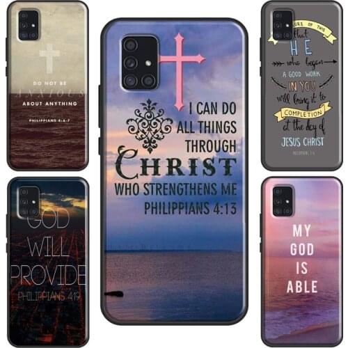 Bible Verse Philippians Jesus Christ Quotes Case For Samsung A52 A12 A32 A42 A72 A21S A20e A02 S A10 A30 A40 A50 A70 A31 A51 A71