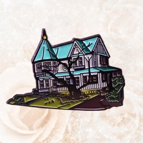 The Burbs Joe Dante Tom Hanks black comedy film Klopek family house enamel pin badge jewelry