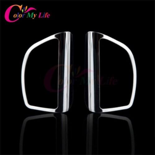 Color My Life Stainless Steel Car Speaker Vent Sequin Sticker Case For Ford Focus 3 4 Mk3 MK4 2012 - 2017 Accessories 2Pcs/Set