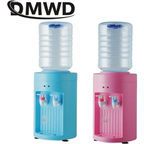 DMWD MINI Warm Hot Pump Fountains Machine 2.5L Electric Cold Drink Water Dispenser Desktop Gallon Drinking Bottle Tap Faucet EU