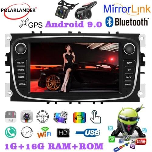 Dual USB Capacitive Touch Screen F7800B Dual-ingot Android GPS TFT For Ford/Focus/S-Max/Mondeo 9/GalaxyC-Max 2 Din 7 Inch MP5