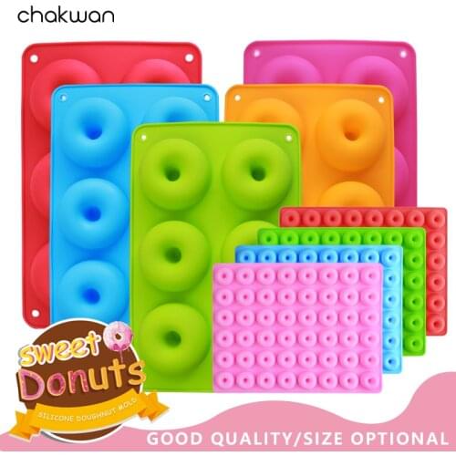 48 Even Simulation Small Donut Chocolate Mold Toy Silicone Mold High Temperature Resistant Easy Demoulding Chocolate Bakeware