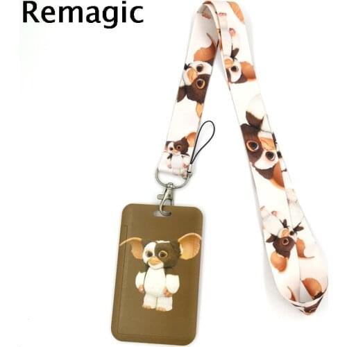 Gremlins Gizmo Lanyard Credit Card ID Holder Bag Student Women Travel Card Cover Badge Car Keychain Decorations