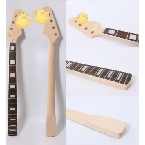 Maple Bass Guitar neck 22 fret 34 Inch Inlay Guitar Neck Replacement #B4