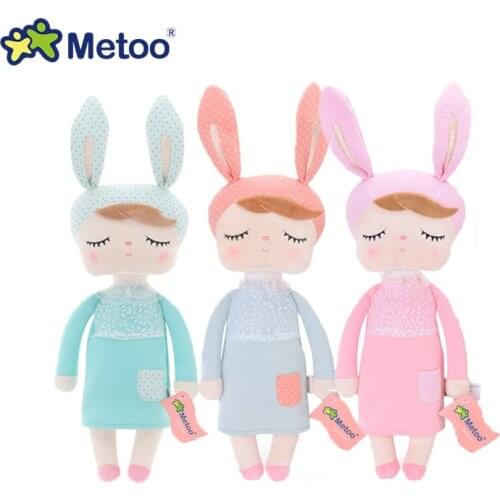 Metoo Rabbit Doll Bunny Plush Catoon Soft Toys Stuffed Animals Panda Bee Dolls for Girls Baby Stuffed & Plush Animal Kids Toy F5