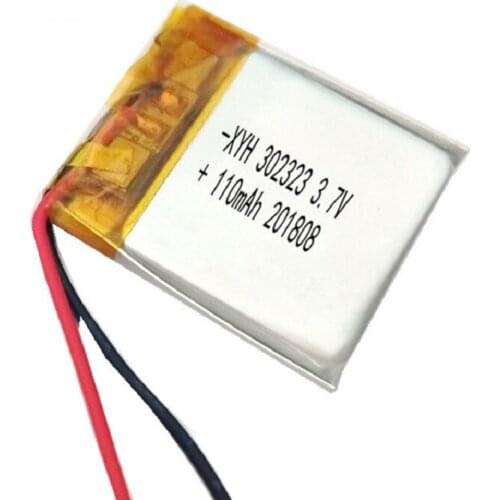 3.7V 110mAh 302323 032323 PLIB polymer lithium ion Li-ion battery for blue tooth,GPS