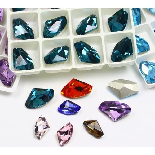 Twinkling Violet K9 Glass Rhinestones Crystal Pointback Glue on Garment Crafts Jewelry Accessories Fabrics For Sewing Clothes