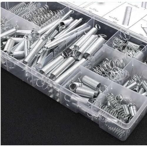 Metal Steel Assorted With Storage Box Accessories Extension And Compression Coil Portable Hardware Tool Spring Set 200pcs/lot