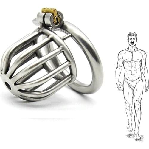Stainless Steel Chastity Belt Penis Cage Cock Ring Sleeve Male Chastity Device For Man Fetish BDSM Adult Games Sex Toys For Men
