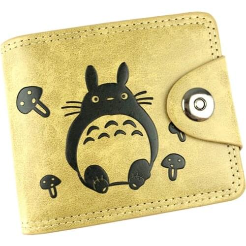 New PU Hidden Discount Wallet Anime My Neighbour Totoro Casual Mens Leather Photo Credit Coin Cards Holder Purses
