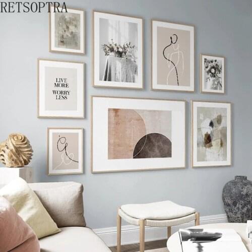 New Fashion Wall Art Print Poster Home Decor Abstract Style Flower Letter Figuer Pattern Painting Picture Canvas