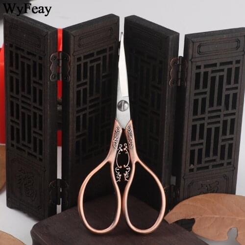 4.5 Inch Antique Style Sewing Stationery Scissors Gadget Cuts Straight Guided Fabric Crafts Tailors Scissors Household Cutting