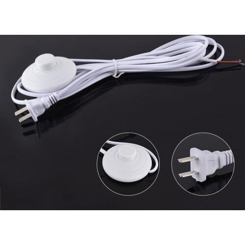 1.8M Foot Switch Landing on/Off Halfway Round Reset Button Pedal Switch for Table Lamps, Floor Lamps Foot Switch Extension