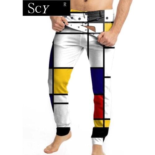 Mens home service functional button flip adult pajamas one-piece pajamas leggings mens pants