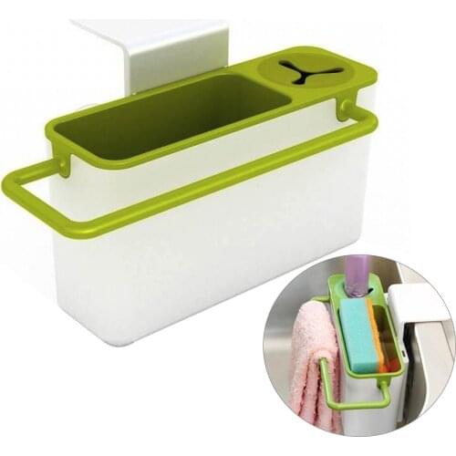 Draining Sink Storage Shelf Sponge Holder Box Draining Rack Dish Storage Stands Tidy Utensils Towel Rack Kitchen Organizer