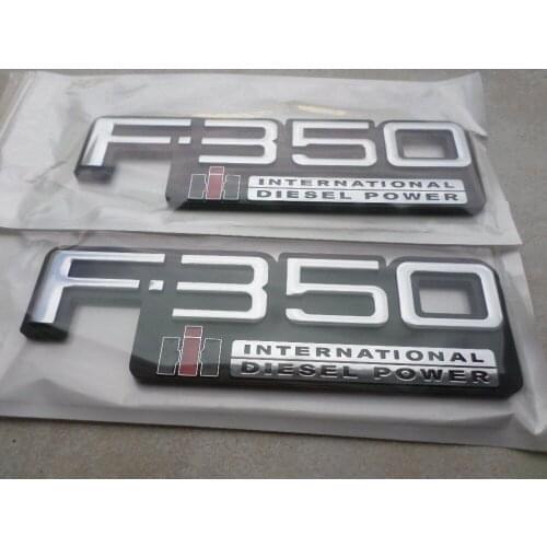CUSTOM F350 83-94 OBS INTERNATIONAL DIESEL POWER FENDER ABS F350 F-350 INTERNATIONAL DIESEL POWER Auto Emblems Badges 3D