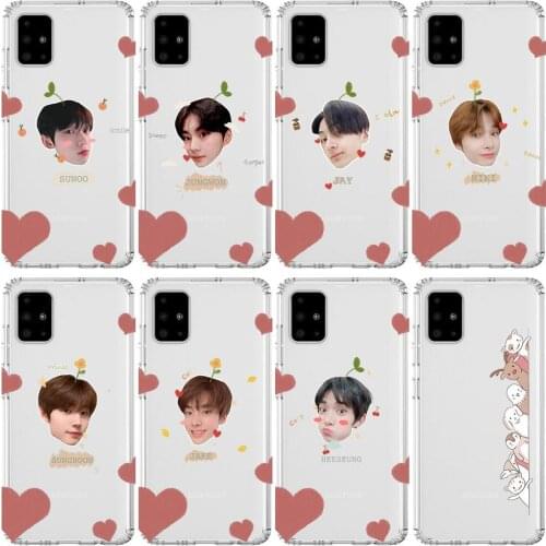 Korean celebrity enhypen Anime Style Transparent Phone Case Hull For Samsung Galaxy A50 A51 A20 A71 A70 A40 A30 A31 80 E 5G S Sh