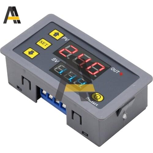 AC 110V 220V DC 12V 24V Digital Time Delay Relay LED Display Cycle Timer Control Switch Adjustable Timing Relay Delay Switch