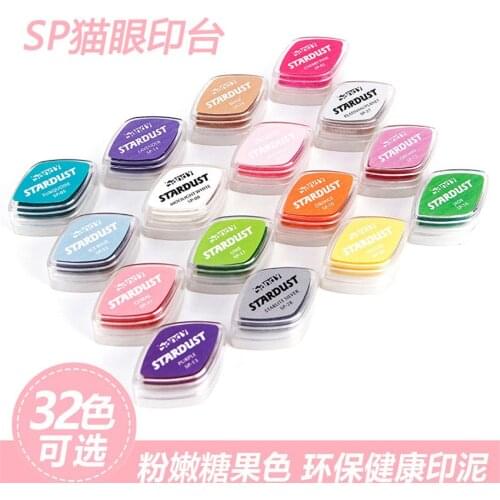 32 Colors Cute Fashion Cats Eye Oil Based For DIY Craft Rubber Stamps For Ink Pad Fabric Wood Paper Wedding Gift Finger Print