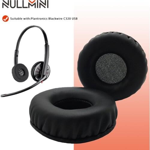 NullMini Replacement Earpads for Plantronics Blackwire C320 USB Headphones Earmuff Earphone Sleeve Headset