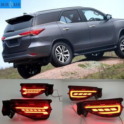 LED Reflector Rear Bumper Tail Light for Toyota Fortuner SW4 2015 2016 2017 2018 2019 2020 Driving Stop Brake Lamp