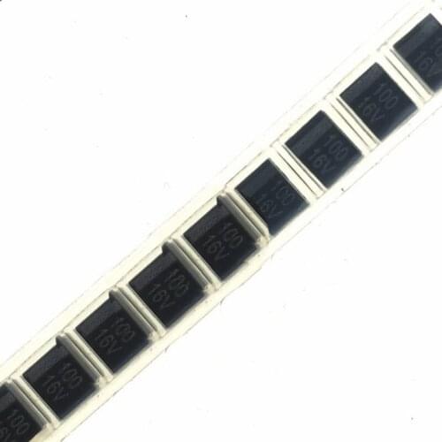 Tantalum capacitor 16v100uf 107c 100uF 16V b3528 50pcs / lot chip type B black