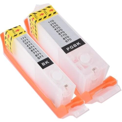 PGI-470 PGBK 471BK refillable ink cartridge refill permanent chip For canon PIXMA MG6840 MG5740 TS5040 TS6040 printer
