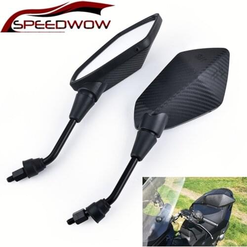 SPEEDWOW 8mm 10mm 2cs Motorcycle Mirror Scooter E-Bike Rearview Mirrors Handle Bar End Rearview Side Mirrors For Honda Suzuki