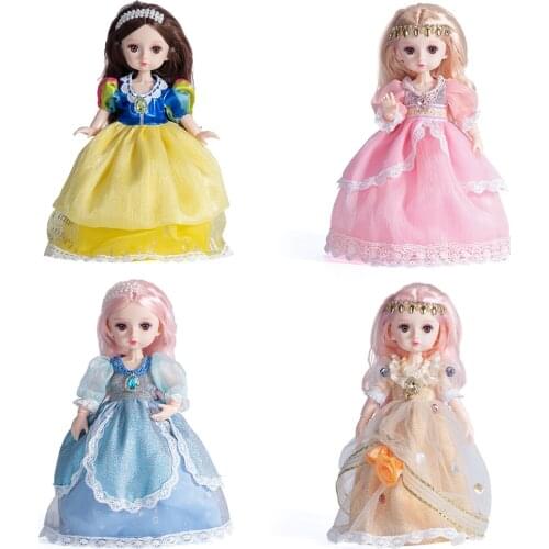 10Inch Moveable Jointed Bjd Doll Fairy Princess Series With Wavy Hair Gorgeous Outfit Clothes Cute Dolls Toys Gifts For GirlS