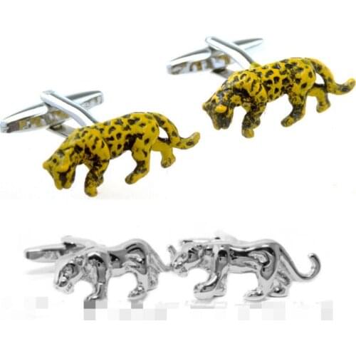 10pairs/lot Wild Animal Leopard Cufflinks Cheetah Panther Cuff Links Mens Jewelry Accessory Gift Wholesale