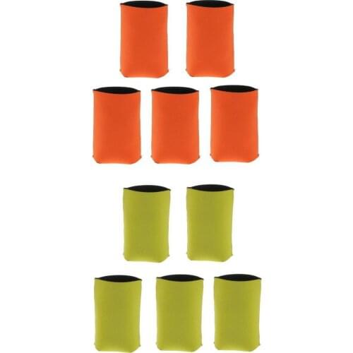 10 Pieces Neoprene Cooling Beer Drinks Bottle Tin Can Cooler Sleeve Holder