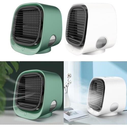 2x Mini Air Container Desktop Cooler Small Office USB 3- Cool Water Fan