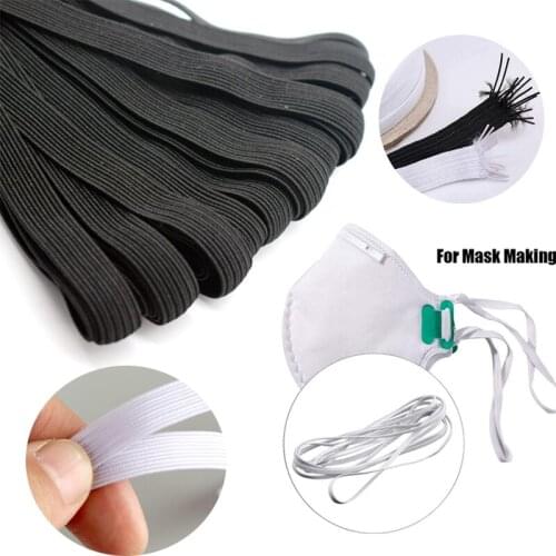 3/7mm Elastic Bands High Elastic Flat Rubber Band For Making Masks Elastic Cord Rope String DIY Mask Sewing Accessories