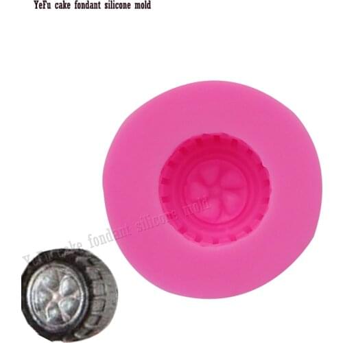 3D Car wheels Tires Cartoon Fondant Cake Molds Chocolate Mould for the Kitchen Baking Sugarcraft Decoration Tools F0840
