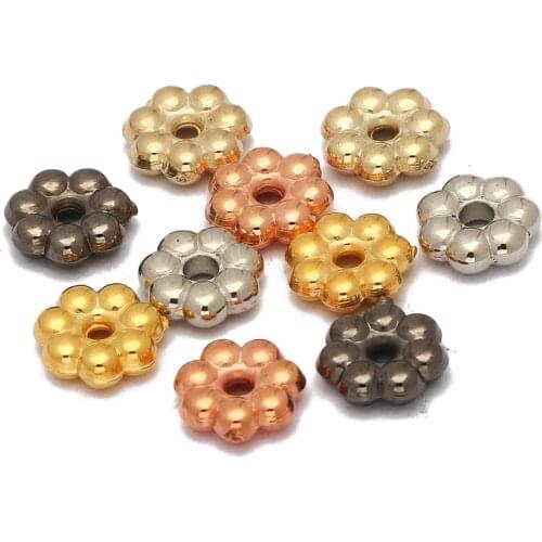 100Pcs/lot 6mm Plated CCB Charm Acrylic Beads Seed Spacer Beads For Jewelry Making Findings Bracelet Necklaces Diy Accessories