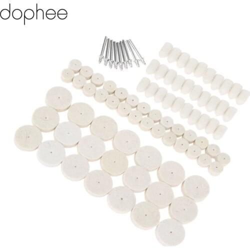 Dophee Dremel Accessories Wool Polishing Wheel Buffing Pad for Metal Surface Buffing Polishing Grinding for Rotary Tools 88Pcs