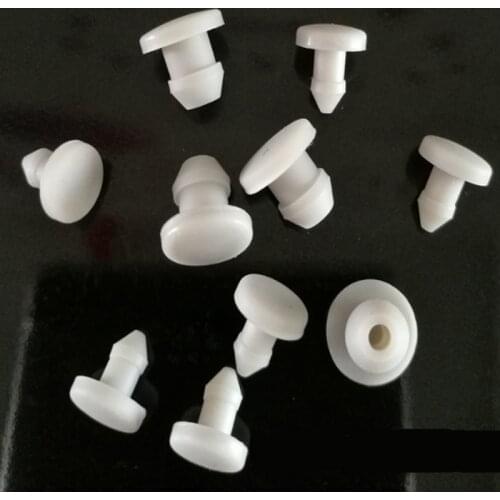 White Solid Silicone Rubber Caps 2.5mm to 14mm Conical Plug Cover Snap-on Gasket Blanking End Caps Seal Stopper