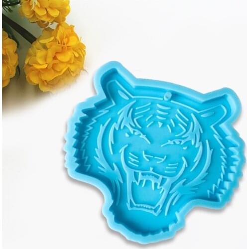Tiger Keychain Epoxy Resin Mold DIY Crafts Jewelry Casting Tool Necklace Pendant Silicone Mould Drop Shipping
