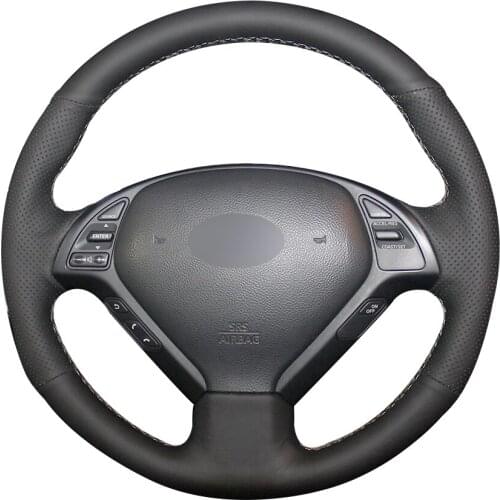 Black Synthetic Leather Car Steering Wheel Cover for Infiniti G25 G35 G37 QX50 EX25 EX35 EX37 2008-2013