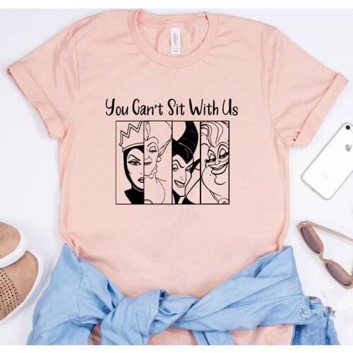 You Can't Sit With Us T-shirt New Fashion Summer Evil Queen Print Tumblr Grunge Cool Tshirt Women Stylish Graphic Funny Tee Top