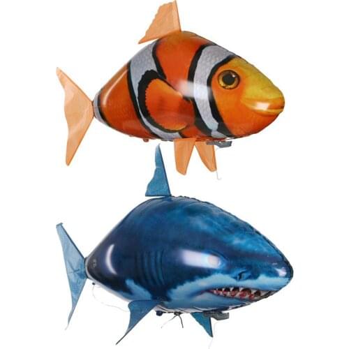RC Flying Shark Toy Clown Nemo Fish Balloons Inflatable Helium Remote Control Air Plane Drone UFO Toys For Children Dropshipping