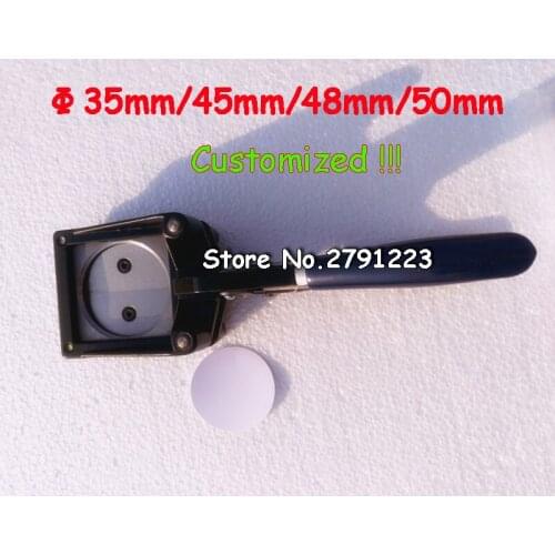 Customized!! Hand Held Manual Round different size Paper Graphic Punch Die Cutter for Pro Button Maker