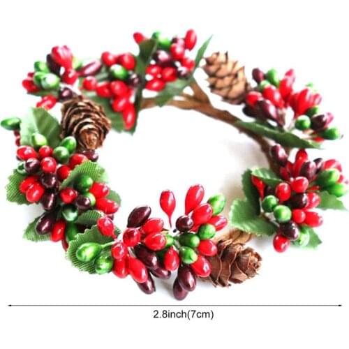 Simulation Floral Wreath Fashion Decorative Artificial Handmade Wreath Flower Wreath Garland for Christmas Wedding Party Decor