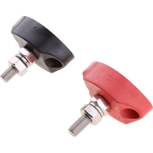 Red & Black Marine Boat 316 Stainless Steel Power Junction Block Single Stud 10mm