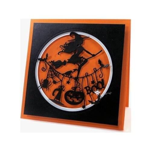 Mmao Crafts Metal Steel Cutting Dies Halloween witch decoration Stencil For DIY Scrapbooking Paper/photo Cards Embossing Dies