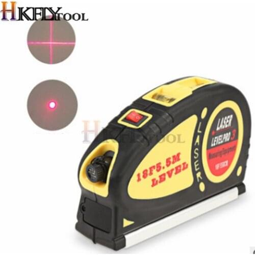Upgrade Multipurpose laser level line lasers Horizon Vertical Measure Tape Aligner Bubbles Ruler Measuring diagnostic-tool