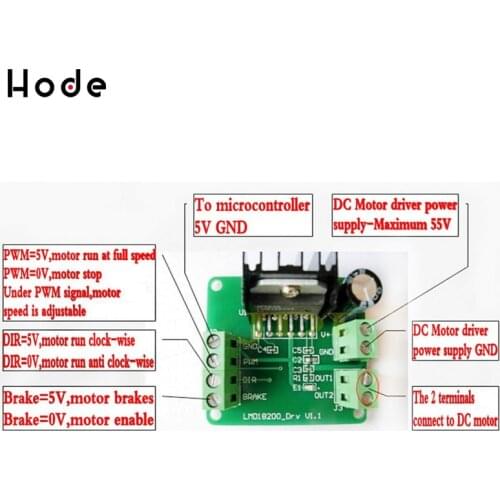 LMD18200T 3A 75W PWM Adjustable Speed Motor Driver Module Controller for Printers