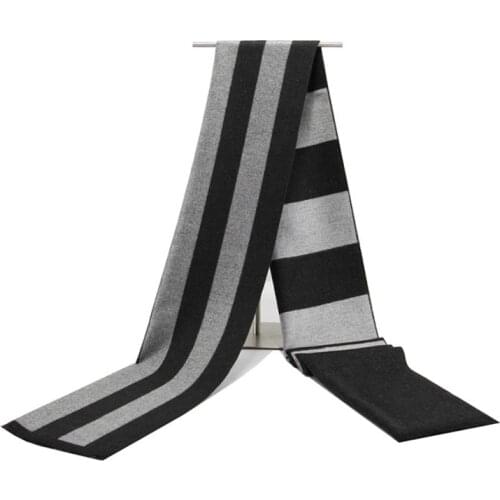 New Scarves Men Fashion Gray Plaid Autumn Winter Scarves Mens Wool Spinning Classic Tassel Warm Neckerchief