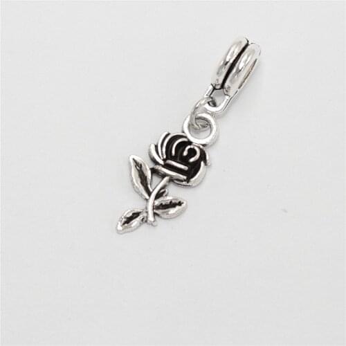 Wholesale Bulk Beads 12pcs Flower Charms Pendants Suitable for Womens Necklace Bracelets Jewelry Making